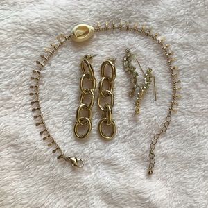 Lot of 3 Goldtone Costume Jewelry